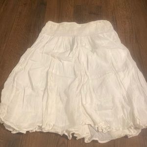 White Crepe Skirt